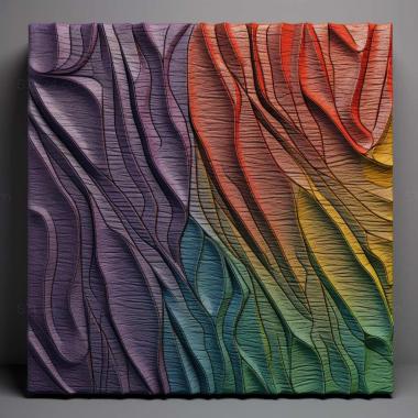 Patterns and decorations Color Lines 2 3d model
